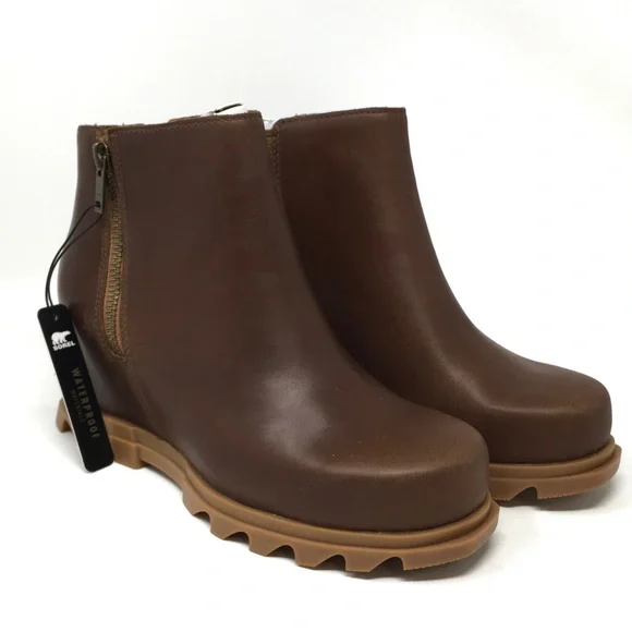 🔴SOLD Sorel Joan Of Arctic Wedge III Zip Boot Waterproof Shoe Hazelnut - Picture 7 of 11